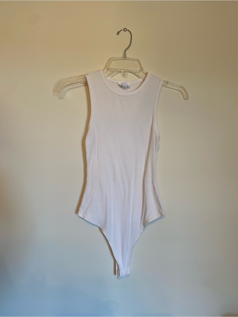 Le Lis White Sleeveless Ribbed Kids One-Piece Bodysuit